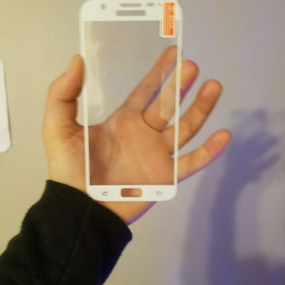 Samsung s7 white tempered screen protector